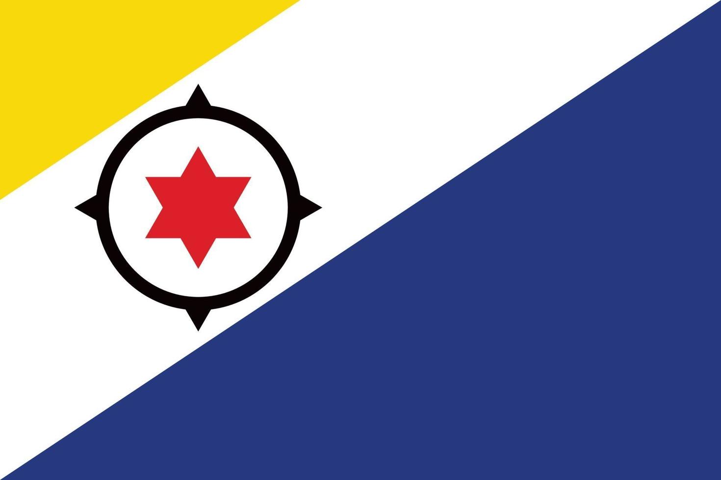 bonaire insel der niederlande offiziell flagge vektor