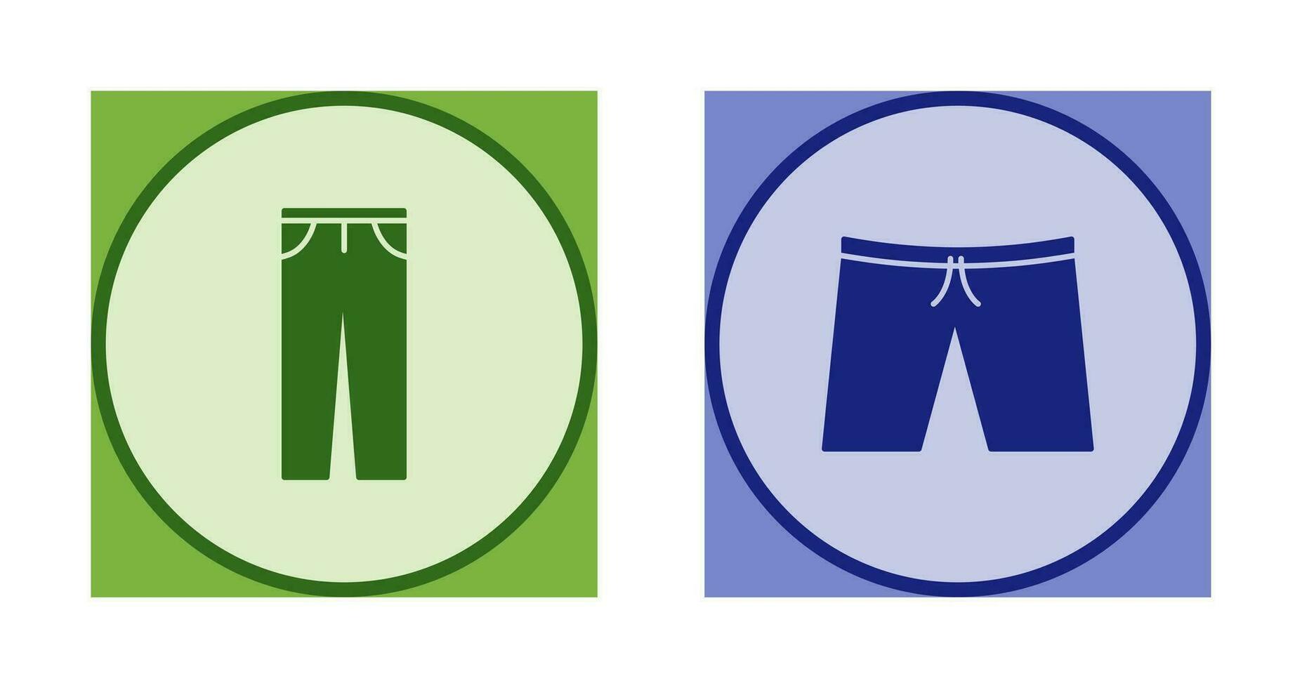 Hose und kurze Hose Symbol vektor