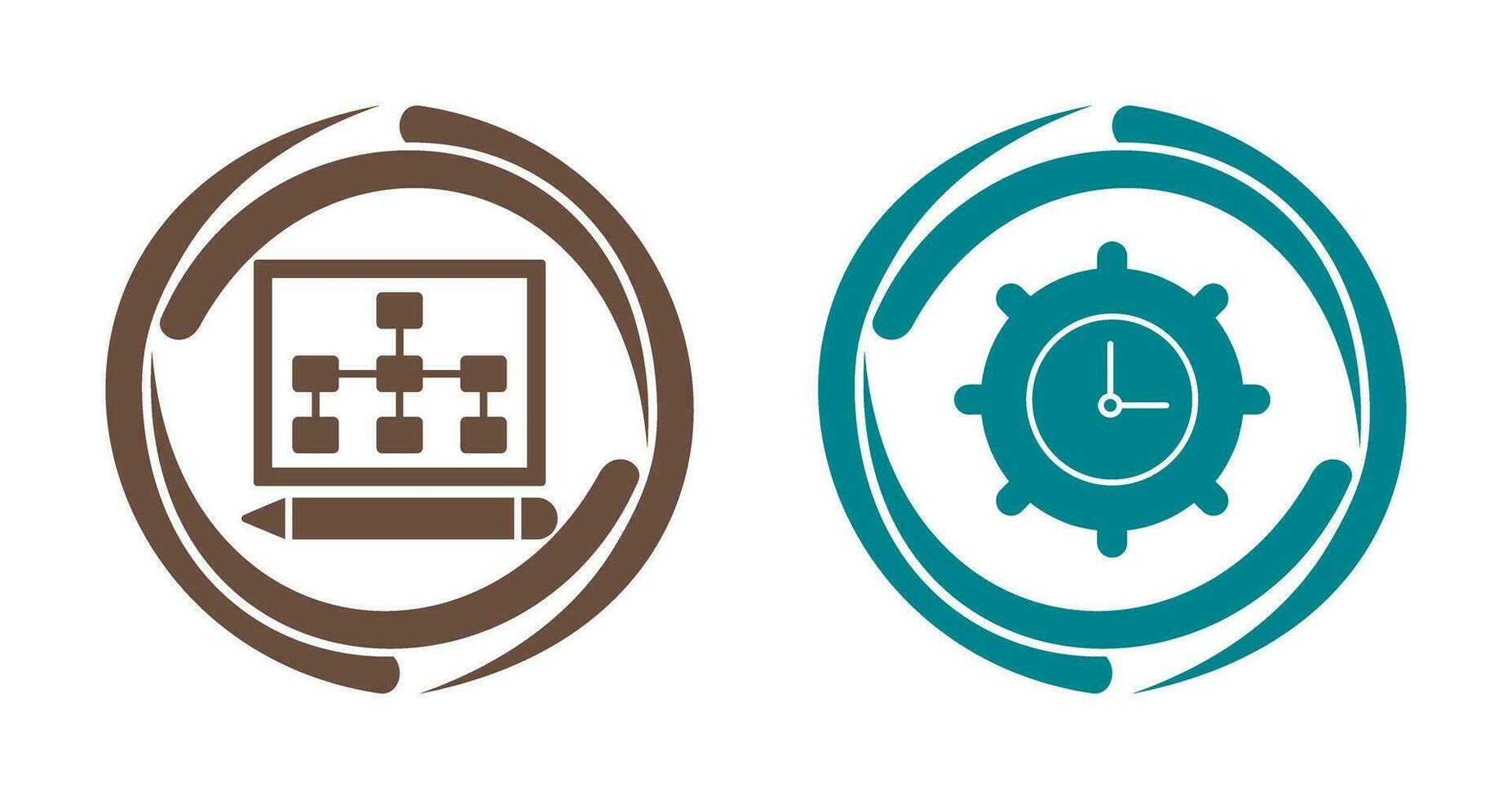 zeichnen Hierarchie und Zeit Rahmen Symbol vektor