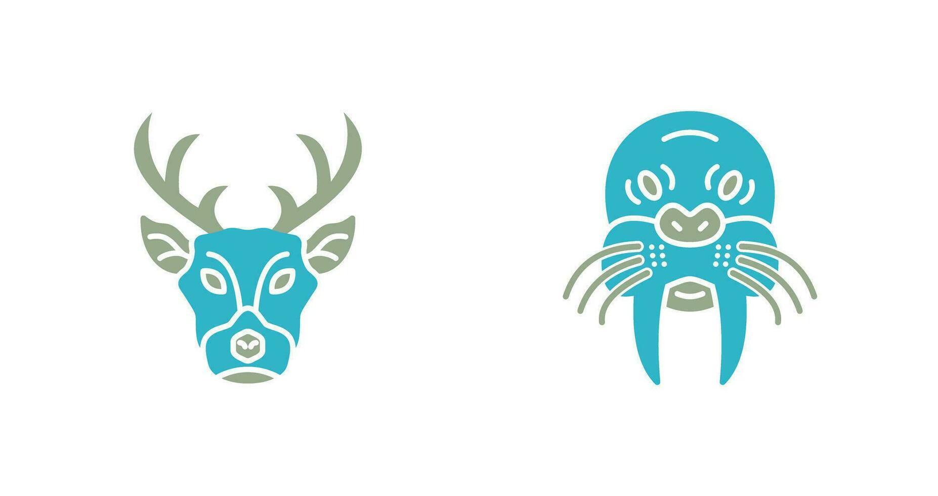 rådjur och djur- ikon vektor