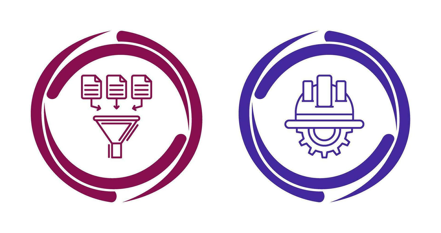 Daten Sammlung und Ingenieurwesen Symbol vektor