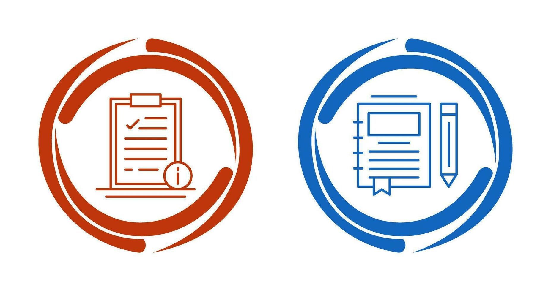 die Info und Tagebuch Symbol vektor