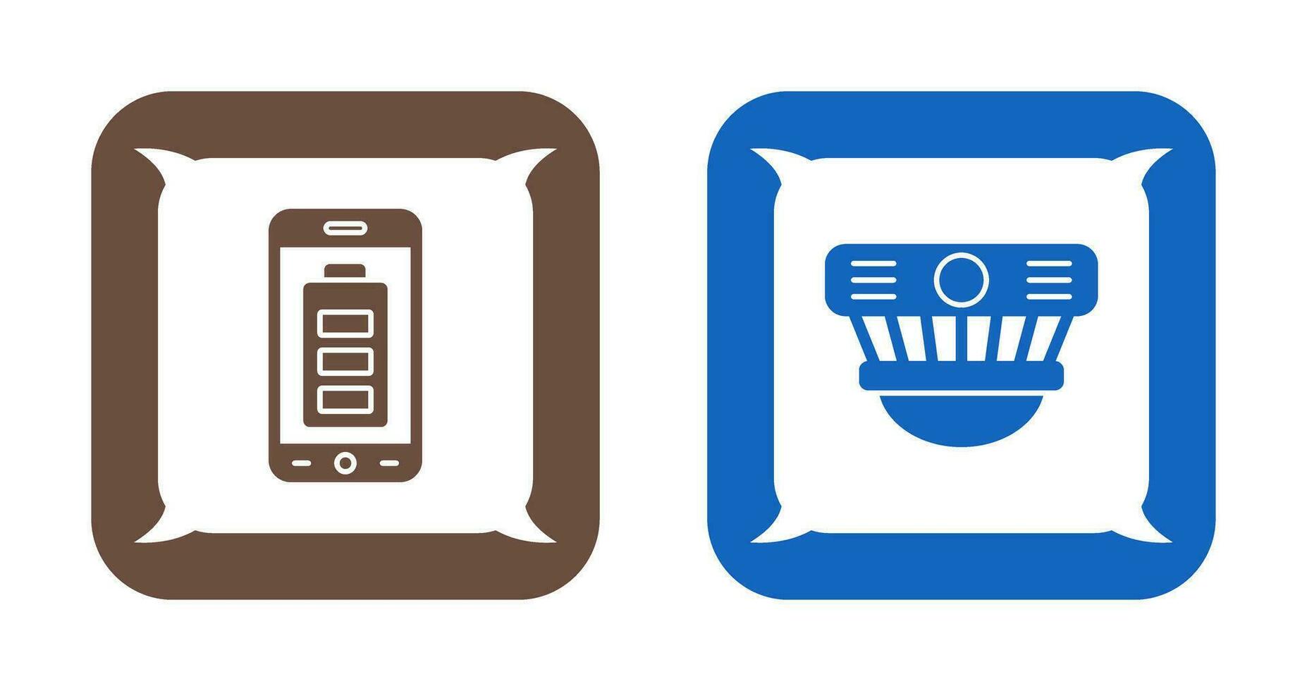 Handy, Mobiltelefon Batterie und Detektor Symbol vektor