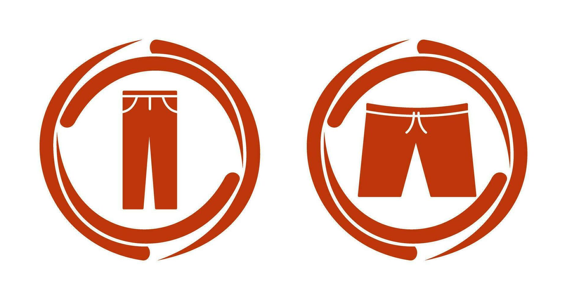 Hose und kurze Hose Symbol vektor