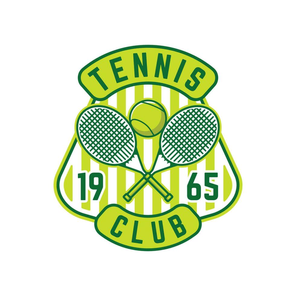 tennis logotyp tennis klubb sporter bricka mall design vektor