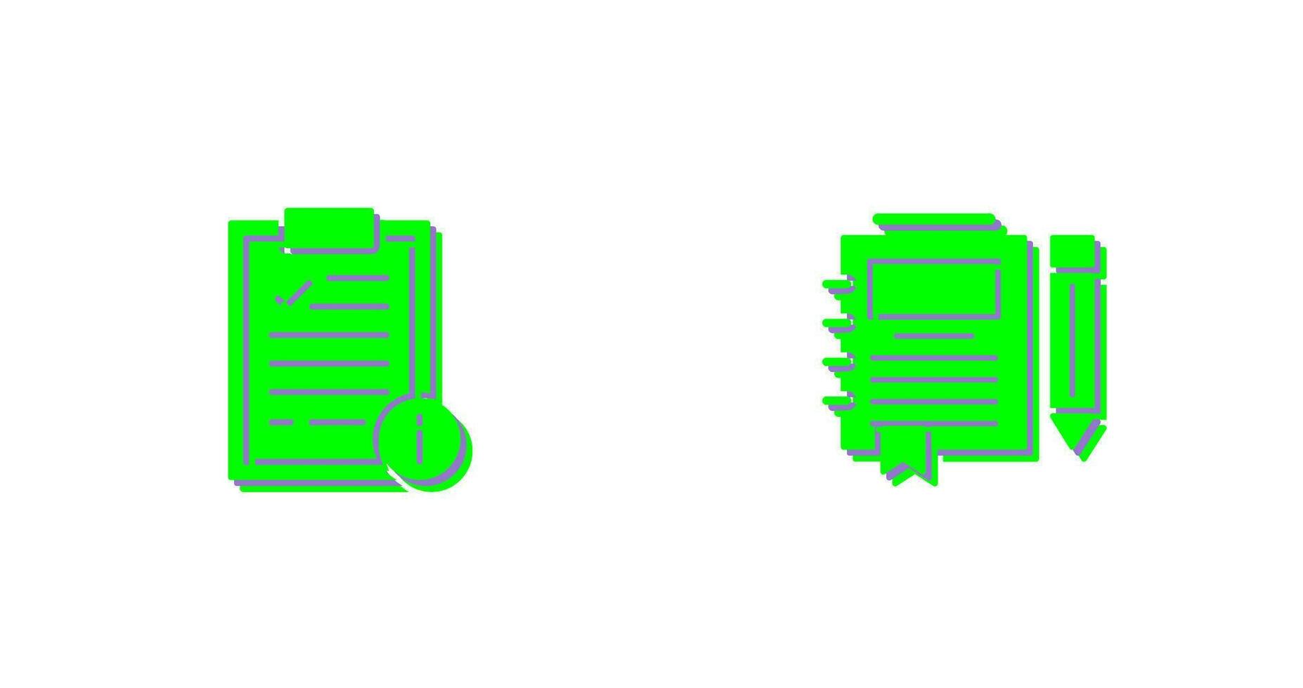 die Info und Tagebuch Symbol vektor