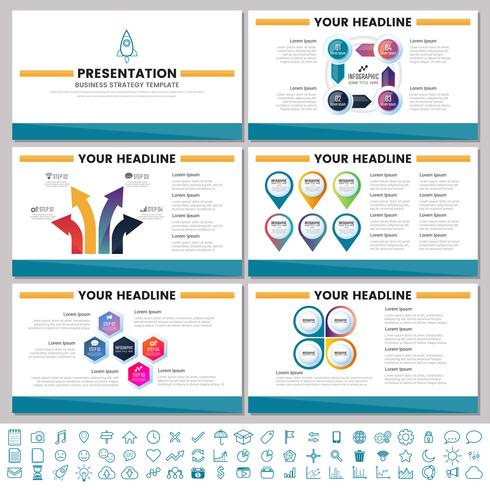 Moderne Elemente von Infografiken für Präsentationsvorlagen für Banner vektor