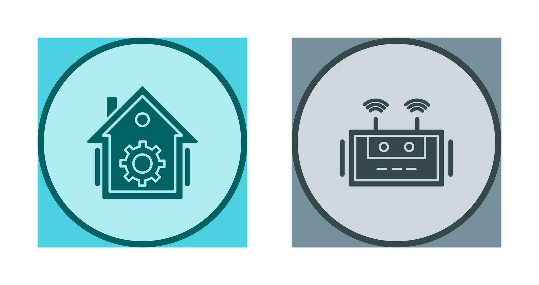 Zuhause Automatisierung und Router Symbol vektor