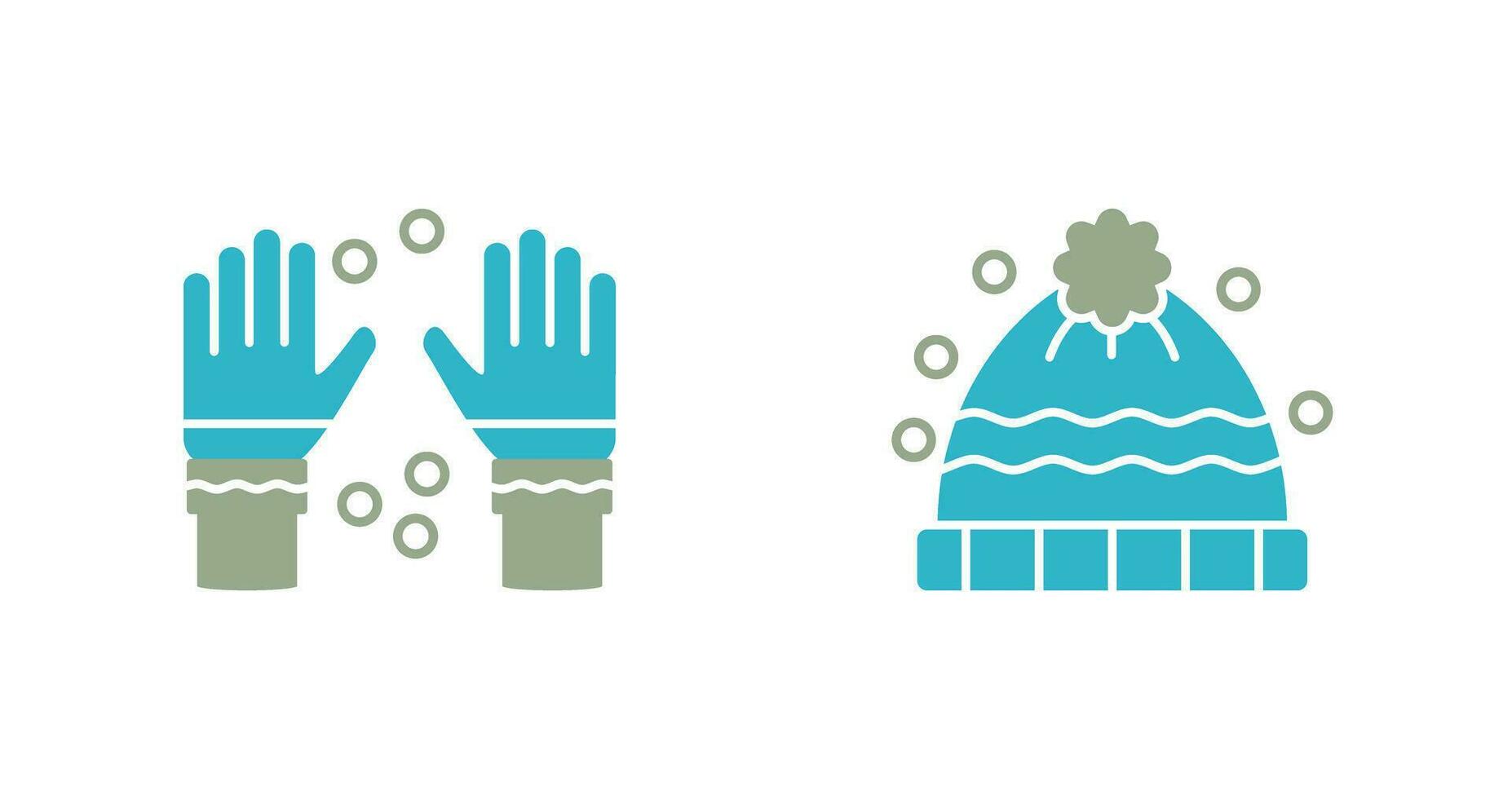 Winter Handschuhe und Winter Hut Symbol vektor