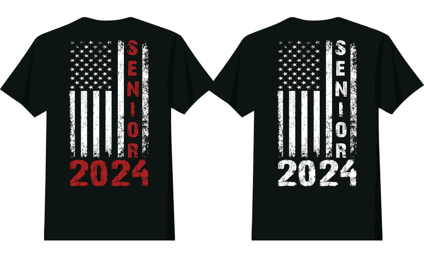 Senior 2024 t Hemd Design vektor