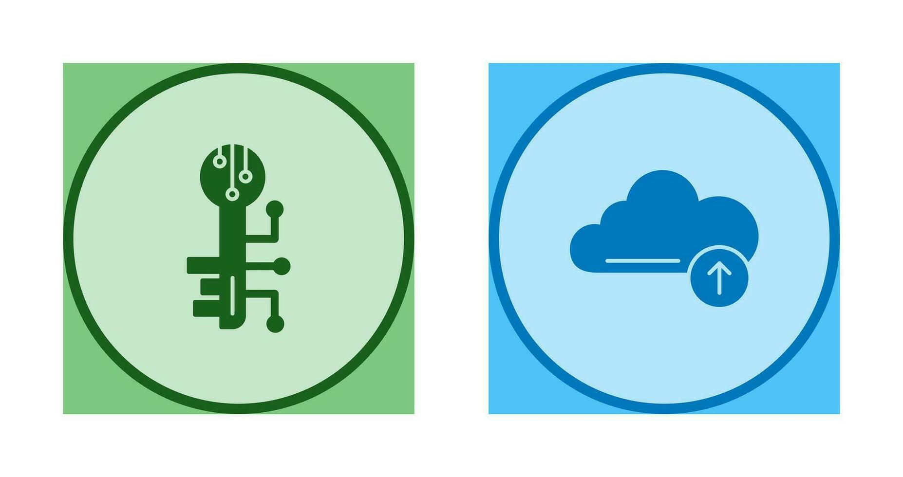 elektronisch Schlüssel und hochladen Symbol vektor