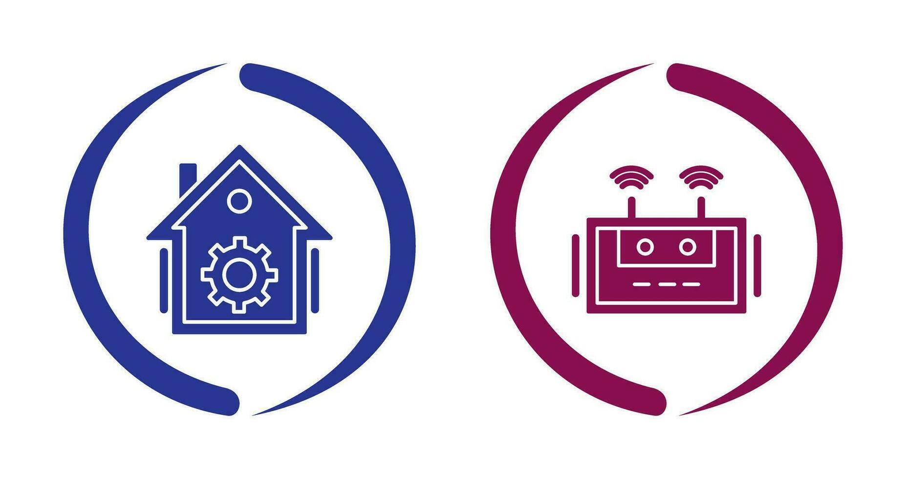 Zuhause Automatisierung und Router Symbol vektor