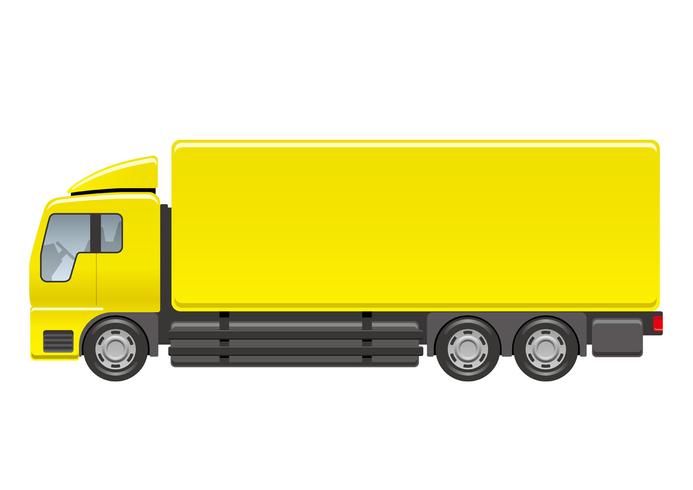 Schwere LKW-Illustration lokalisiert auf einem weißen Hintergrund. vektor