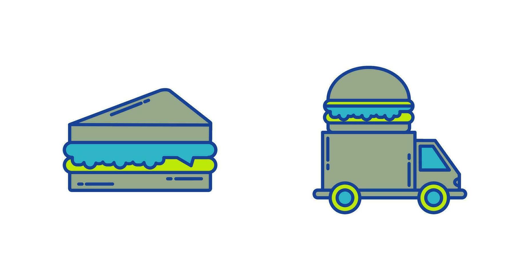 Sandwich und schnell Essen Symbol vektor