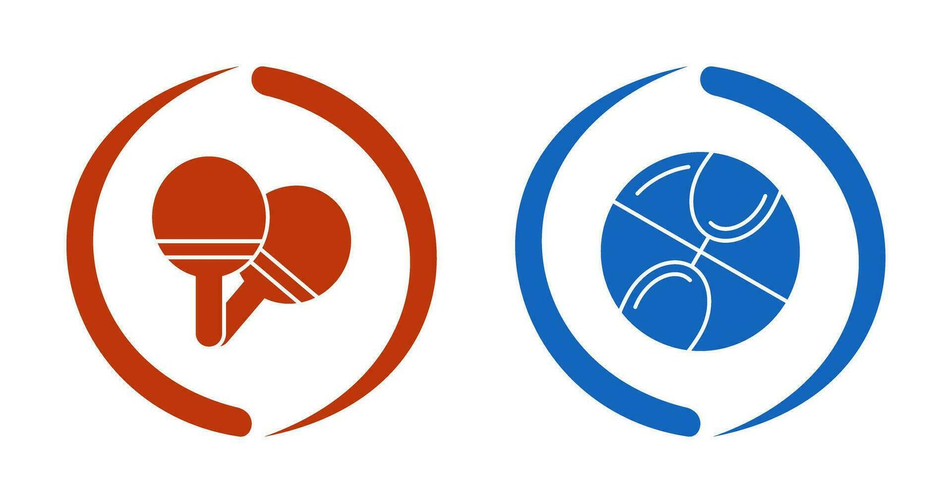 Klingeln Pong und Basketball Symbol vektor