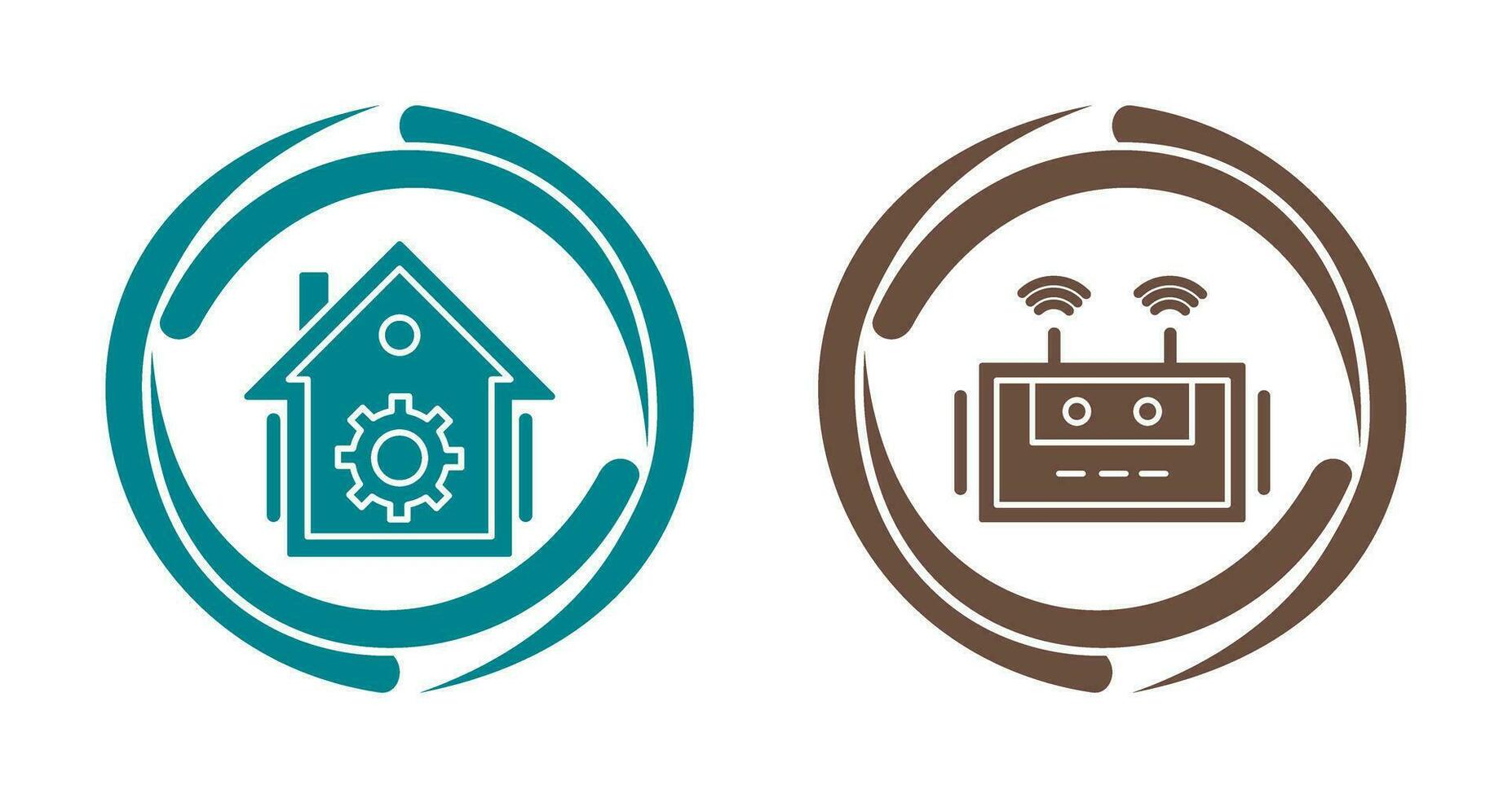 Zuhause Automatisierung und Router Symbol vektor