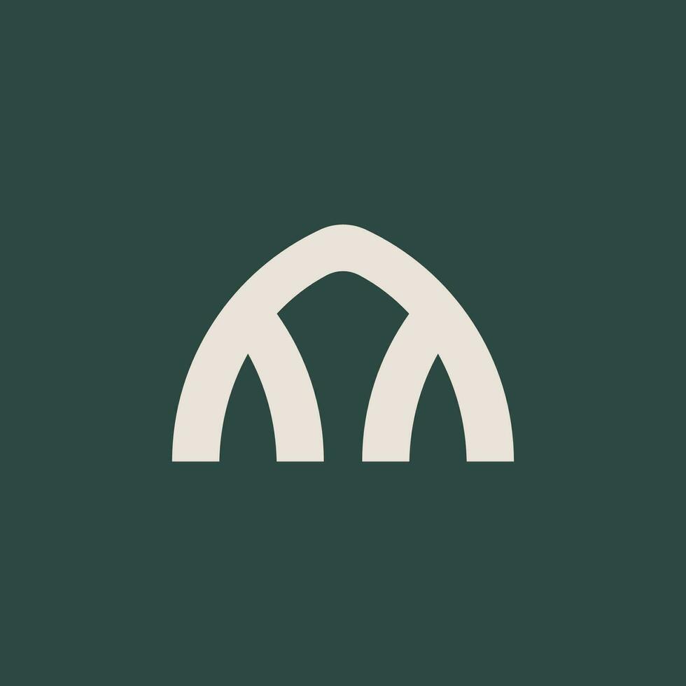 minimalistisk brev en logotyp vektor