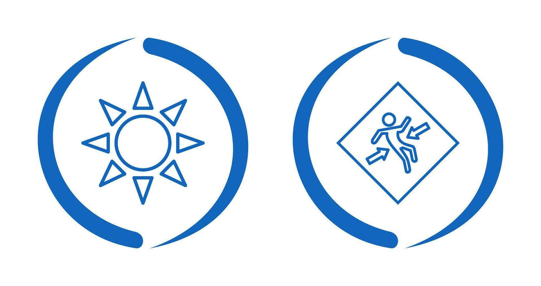 uv Strahlung und zerquetschen Zone Symbol vektor