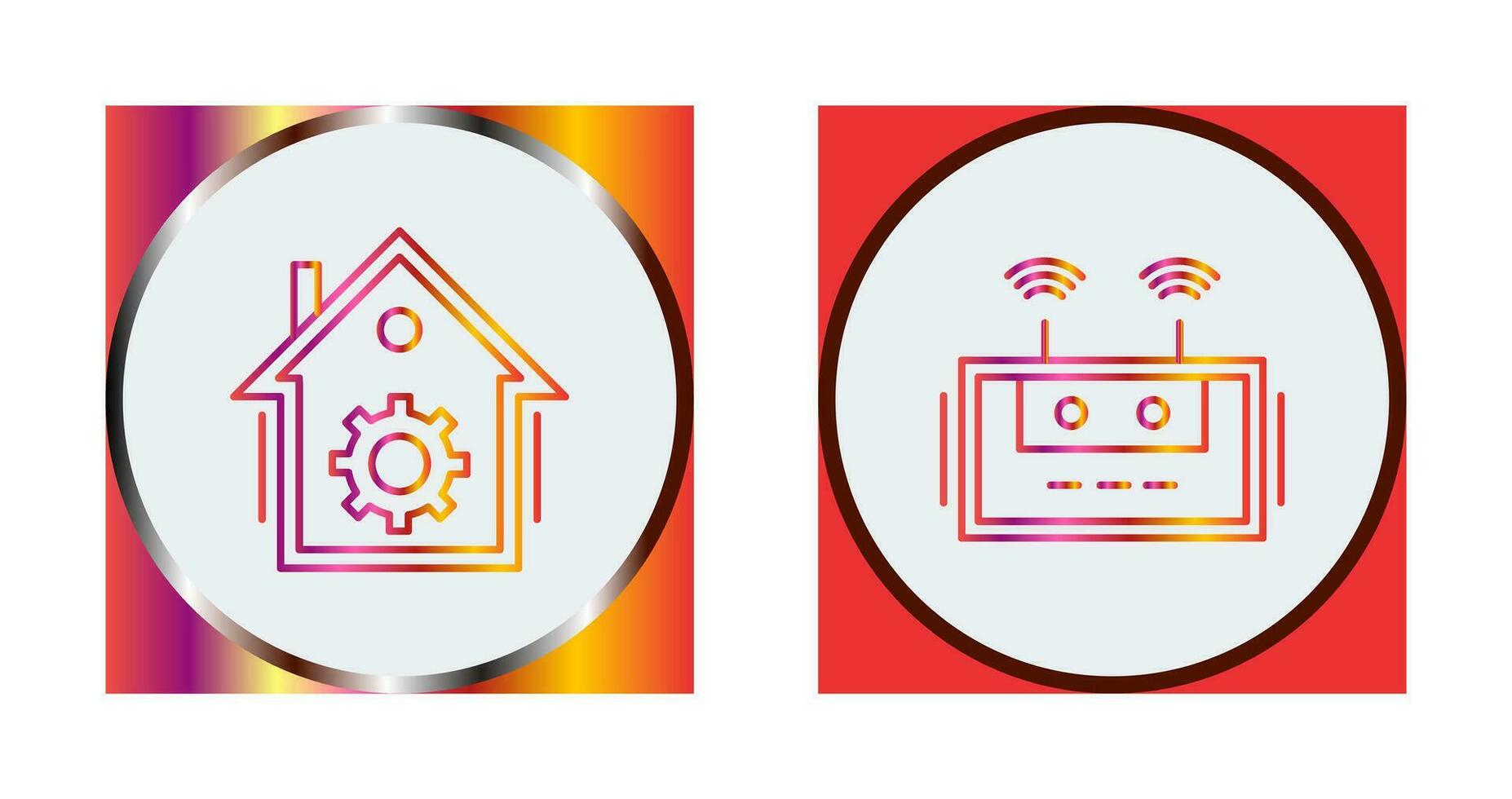 Zuhause Automatisierung und Router Symbol vektor