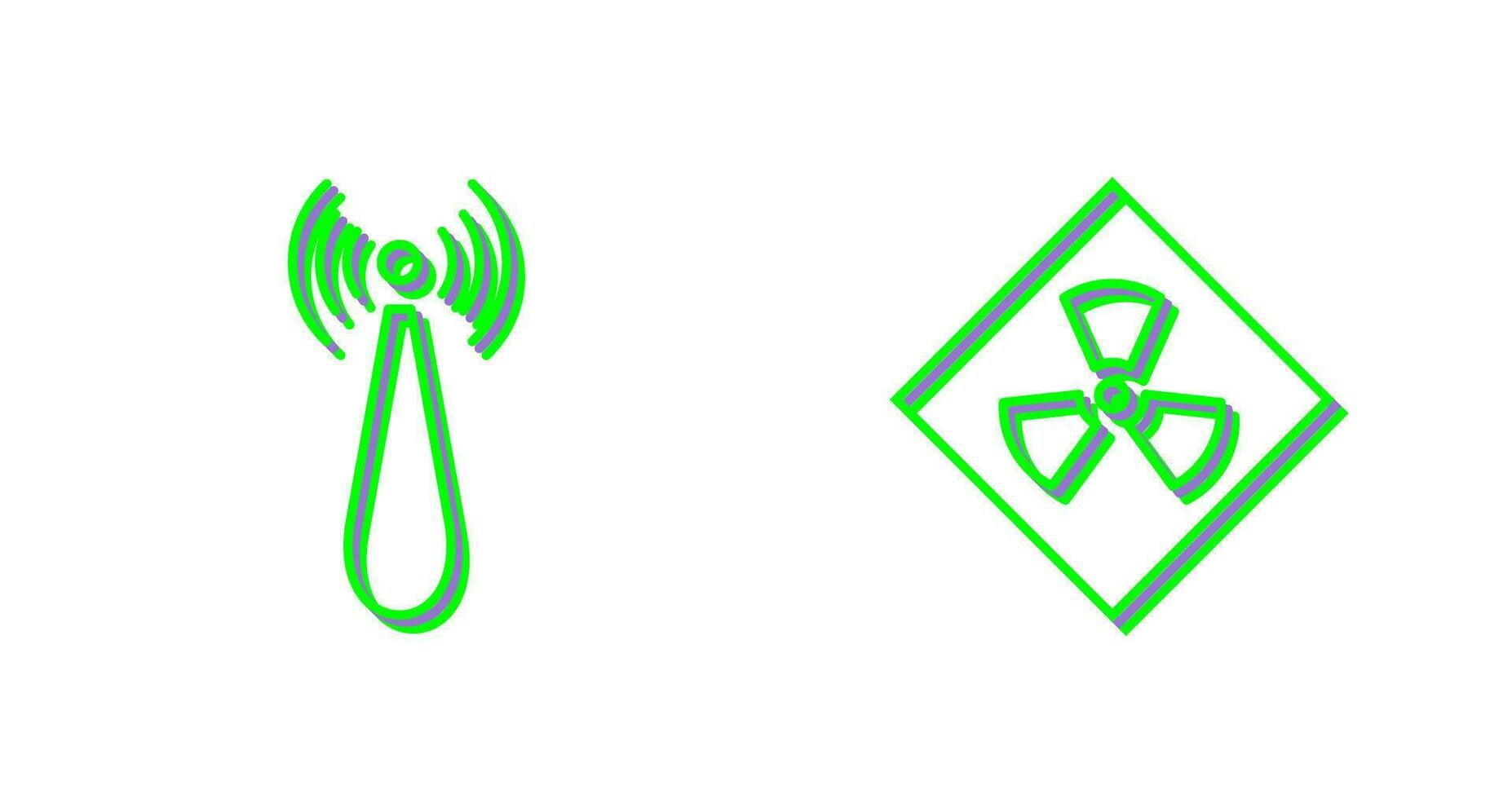 nicht ionisierend Strahlung und Strahlung Symbol vektor