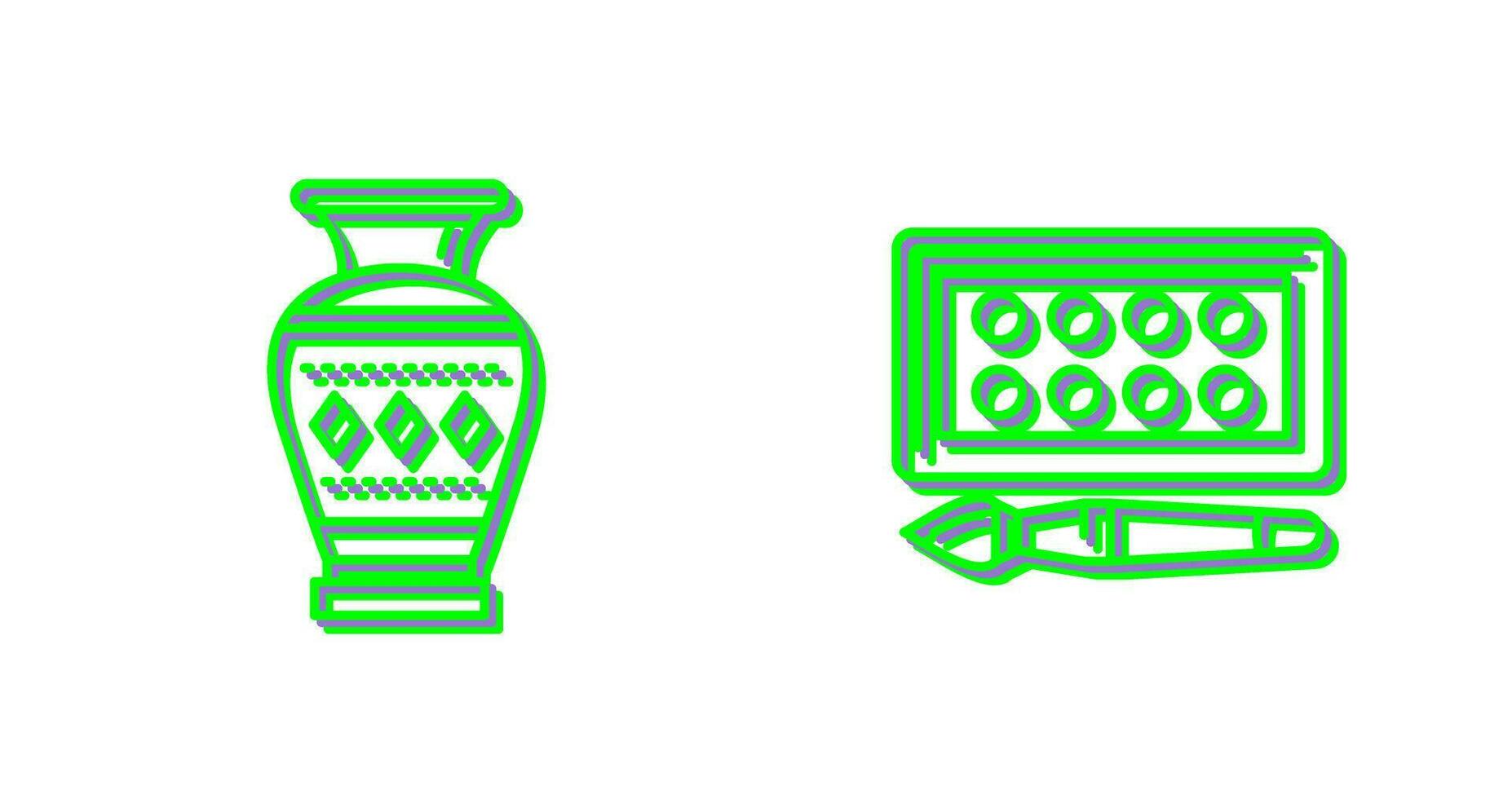 vas och vatten färger ikon vektor