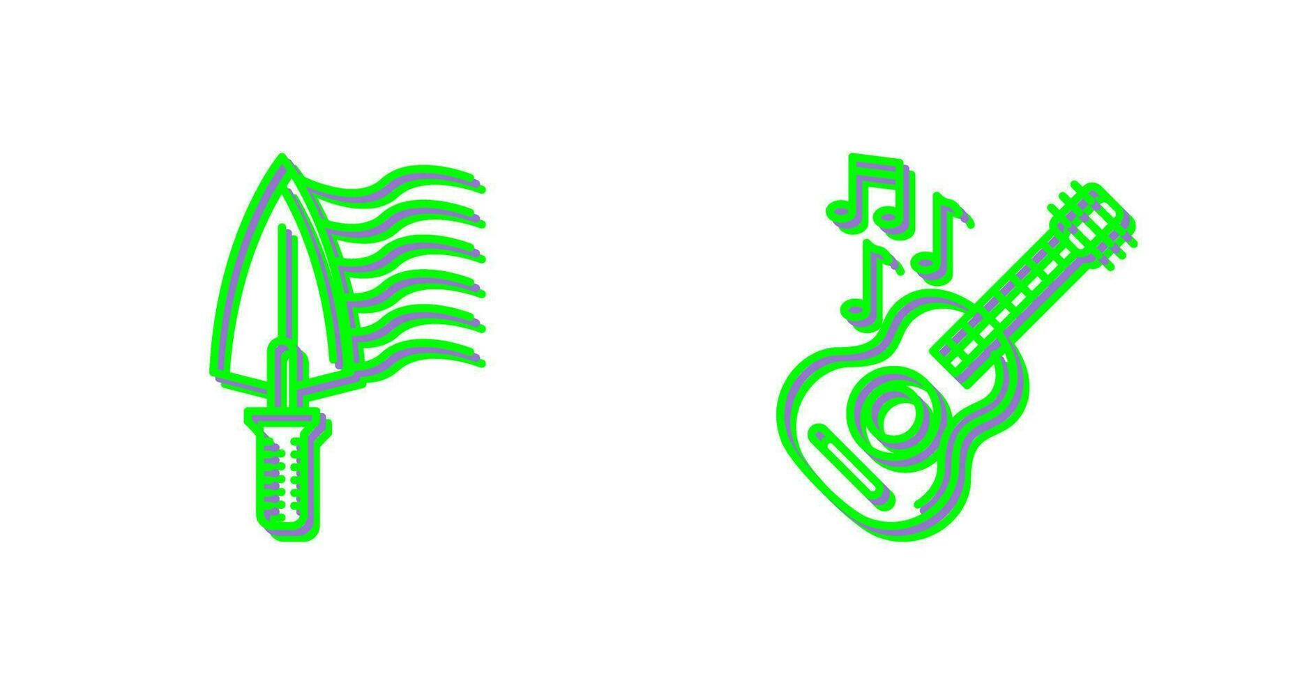 Kelle und Gitarre Symbol vektor