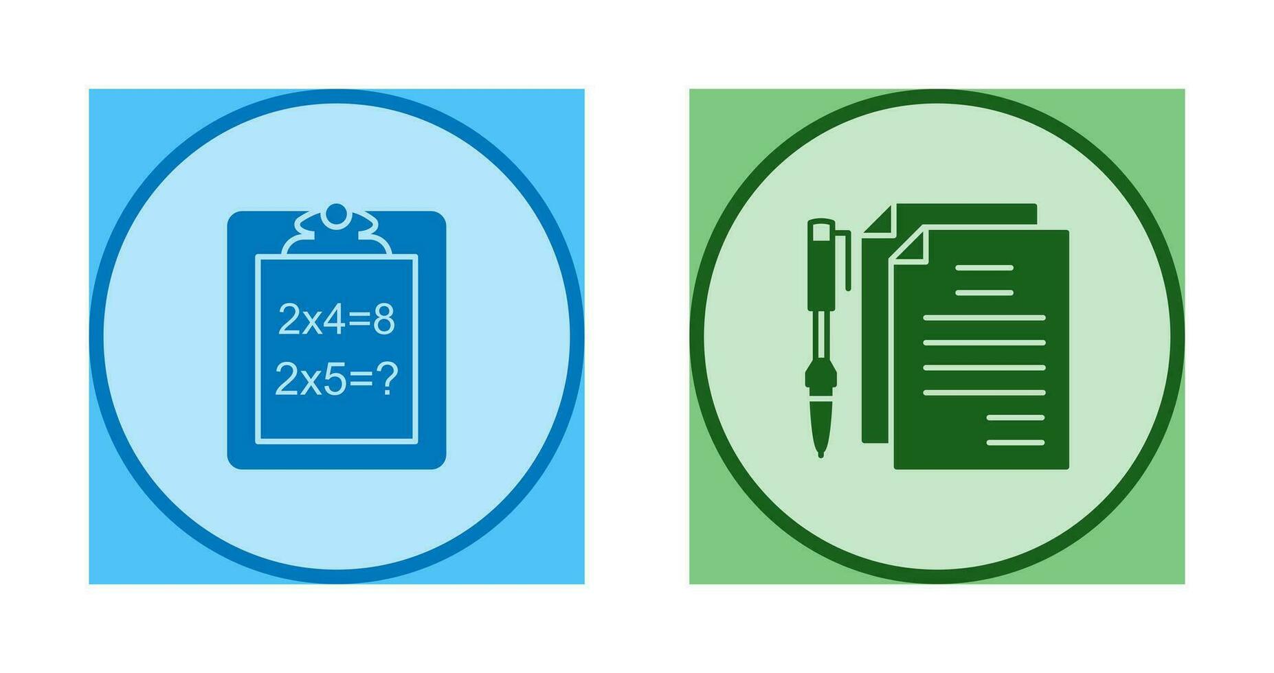 lösen Frage und dokumentieren und Stift Symbol vektor