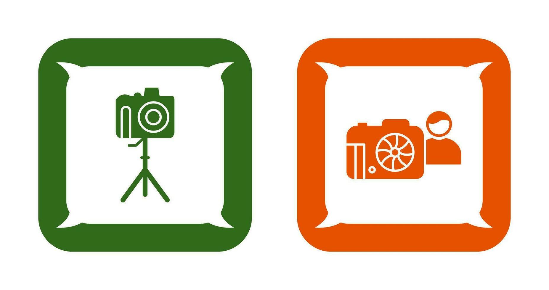 Kamera auf Stand und Fotograf Symbol vektor
