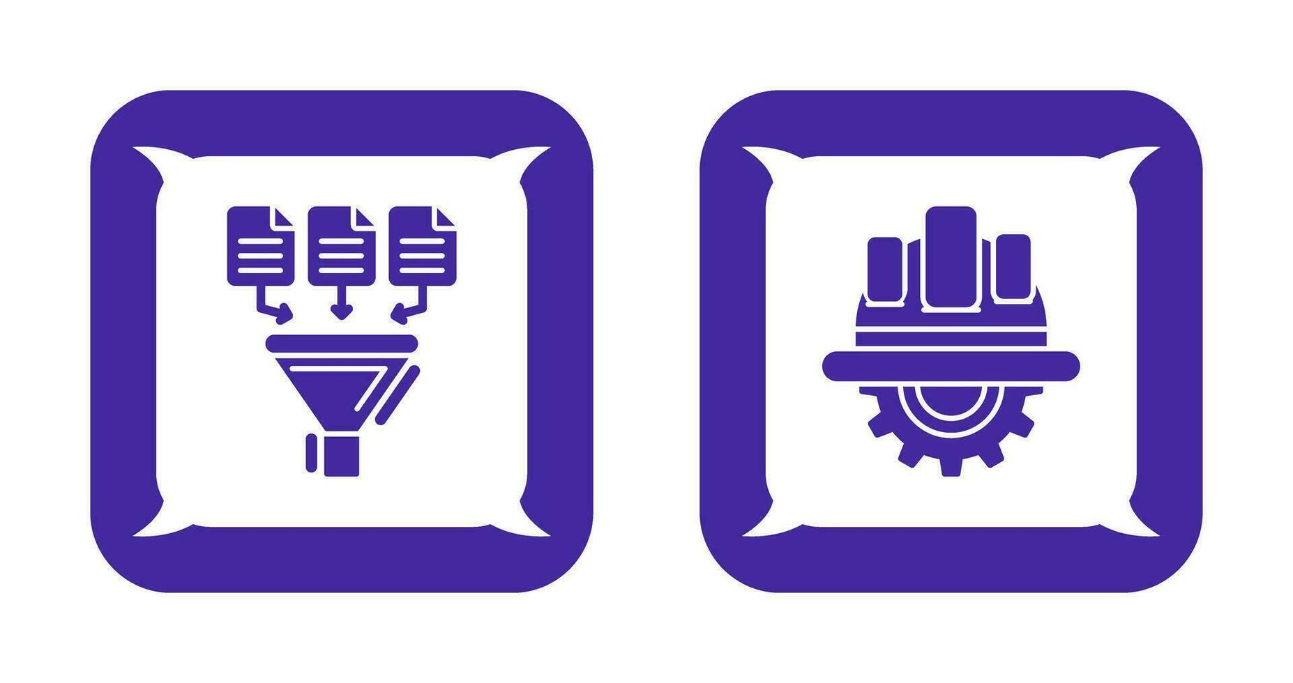 Daten Sammlung und Ingenieurwesen Symbol vektor