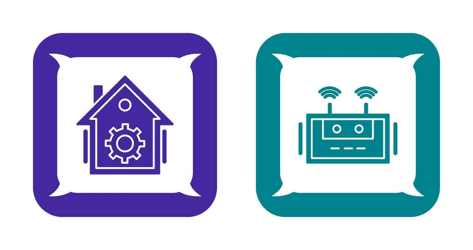 Zuhause Automatisierung und Router Symbol vektor