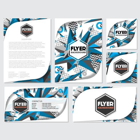 Låg Poly Flyer stil bakgrund Design Mall vektor