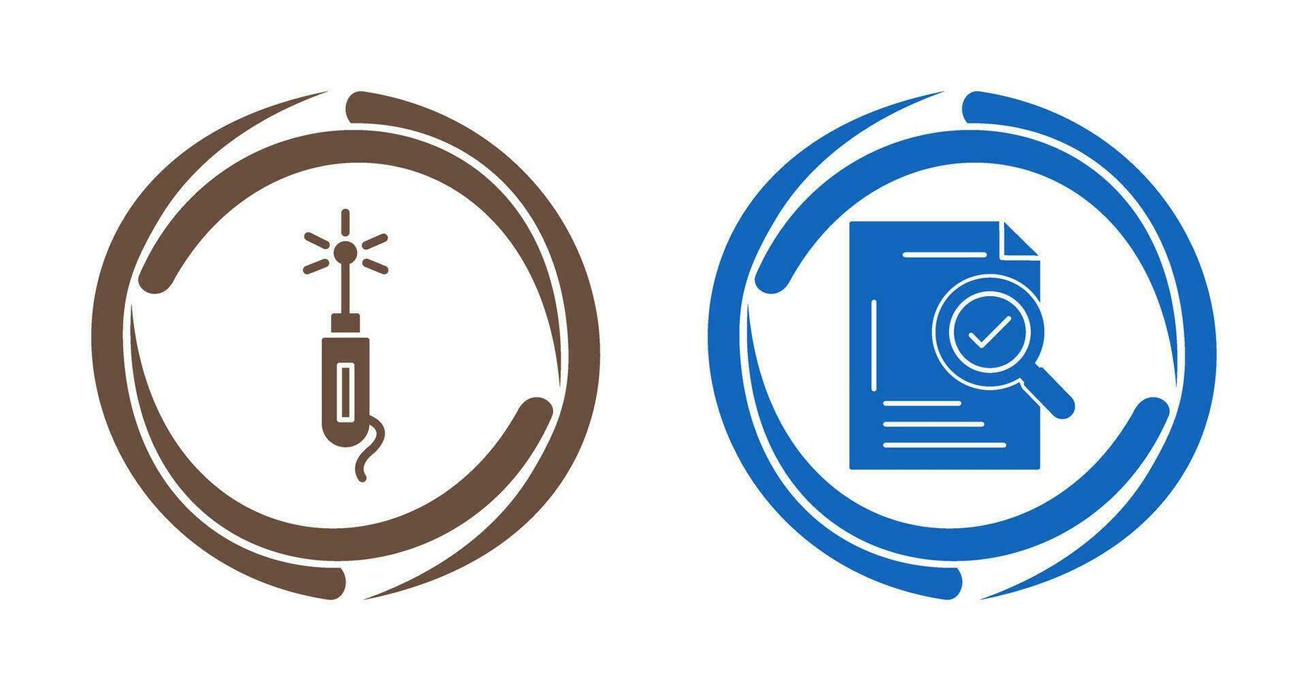 Laser- Stift und prüfen Symbol vektor