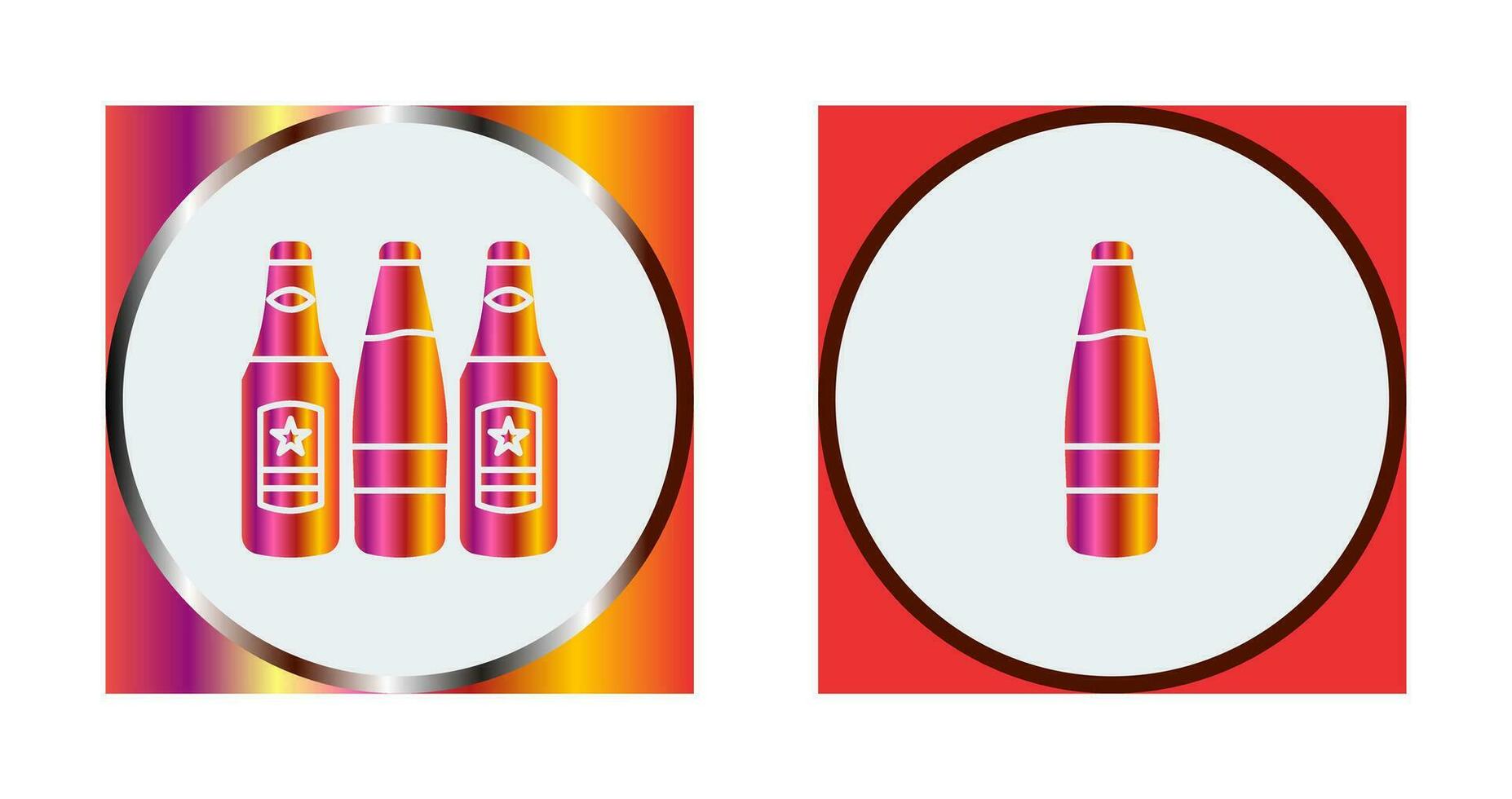 Bier Flaschen und Alkohol Symbol vektor