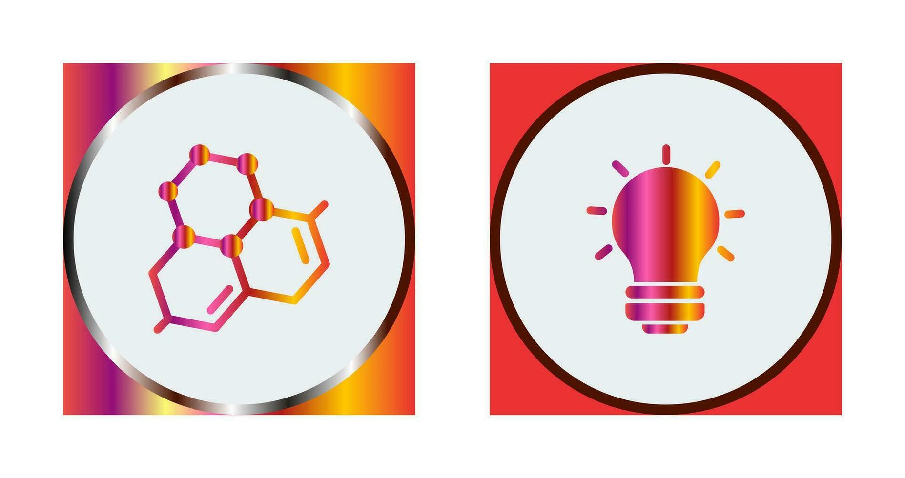 Molekül und Licht Birne Symbol vektor