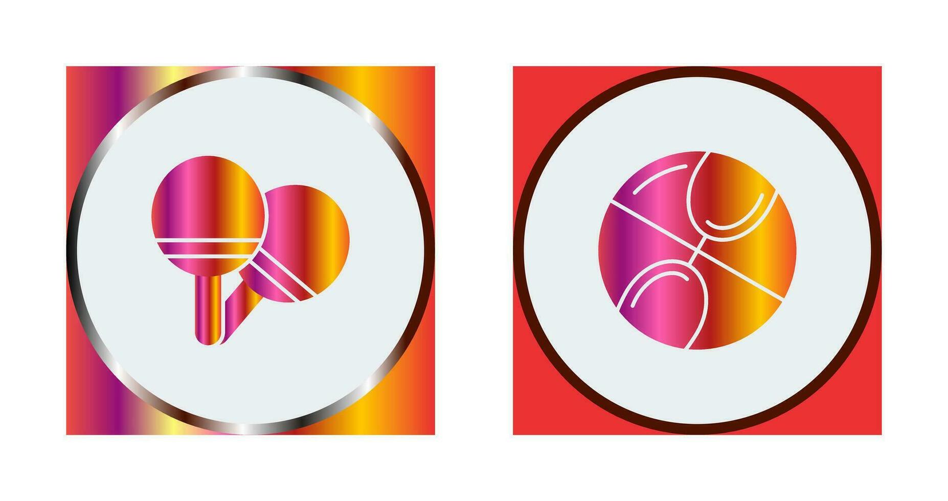 Klingeln Pong und Basketball Symbol vektor