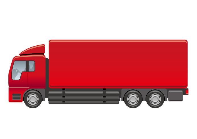 Schwere LKW-Illustration lokalisiert auf einem weißen Hintergrund. vektor