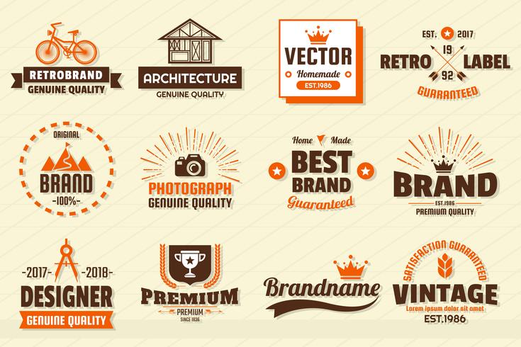 Vintage Retro Vector Logo för banner