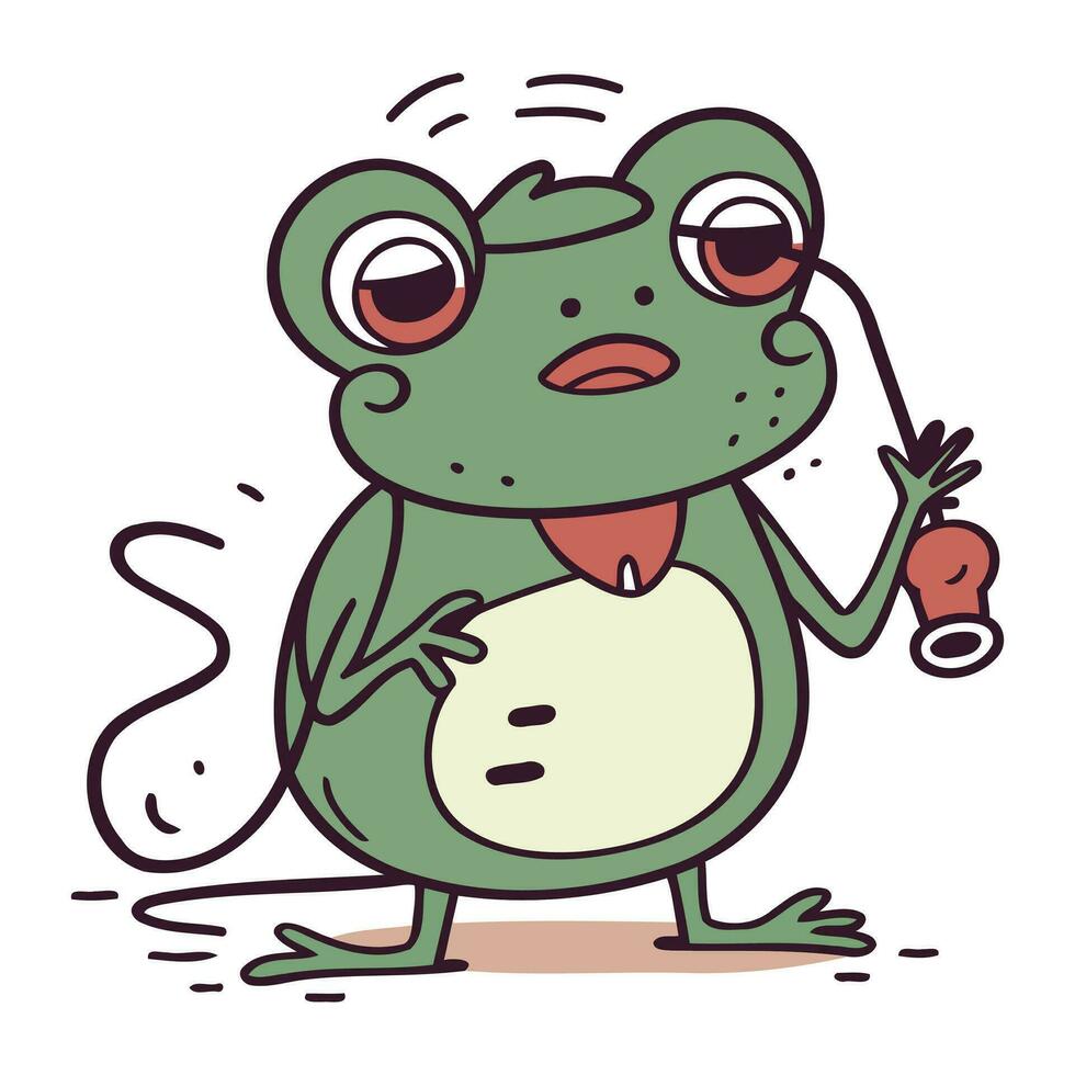 Frosch Karikatur Charakter. Vektor Illustration von ein komisch Frosch Charakter.