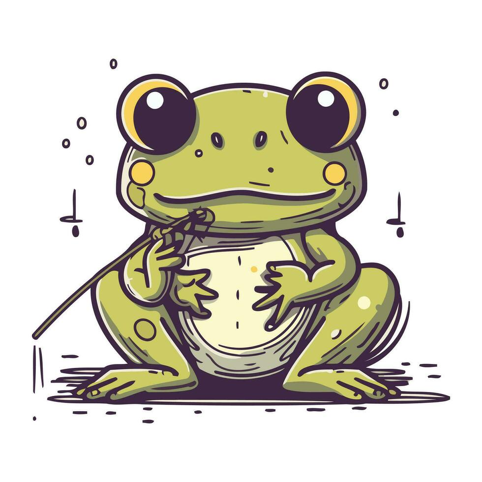 Frosch. Vektor Illustration. isoliert auf ein Weiß Hintergrund.