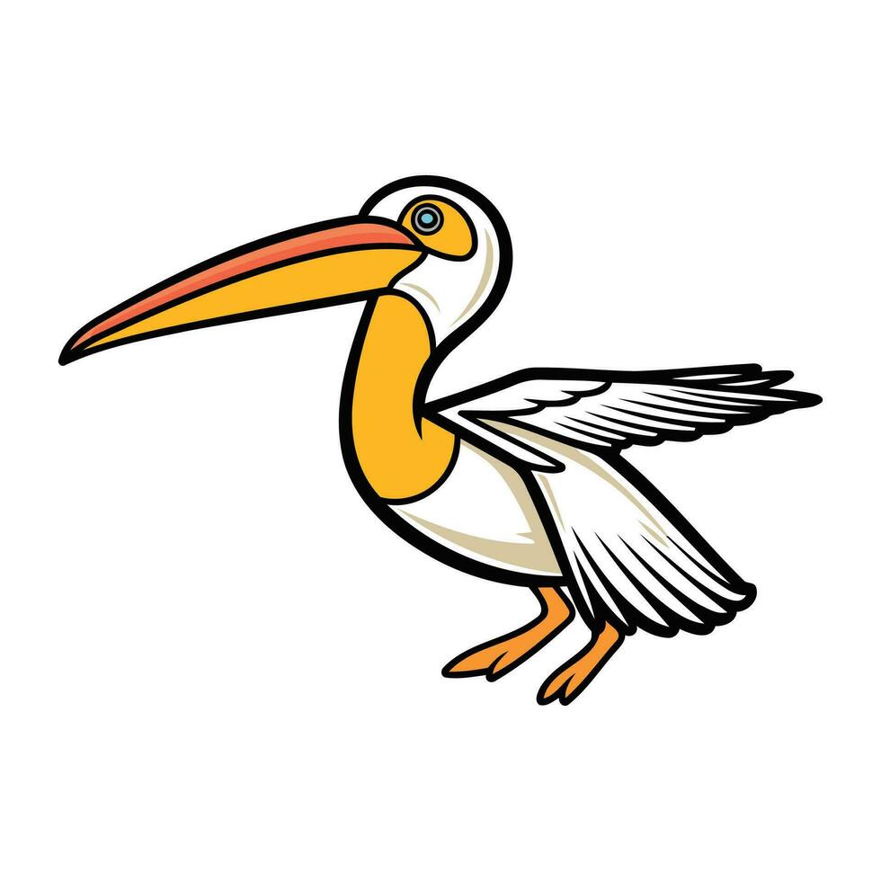 pelikan ikon. fågel djur- och natur tema. isolerat design. vektor illustration