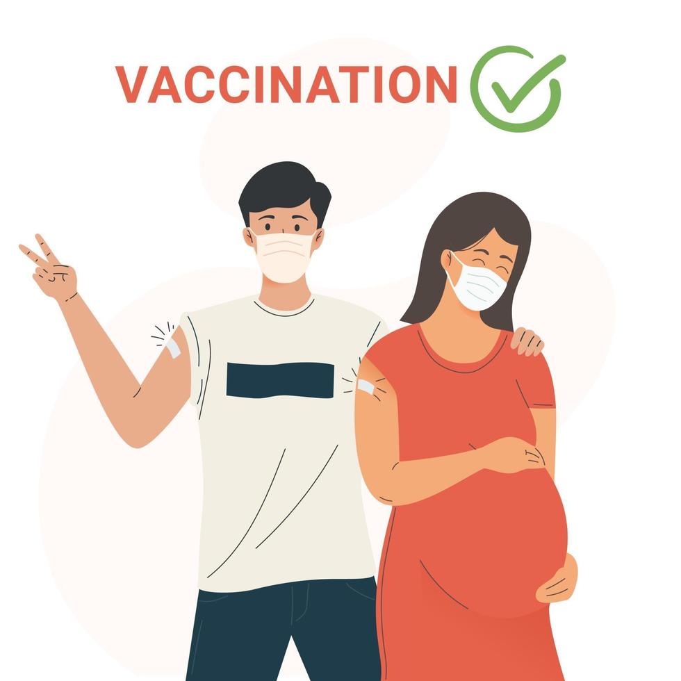 vaccin gravida familjepar vektor
