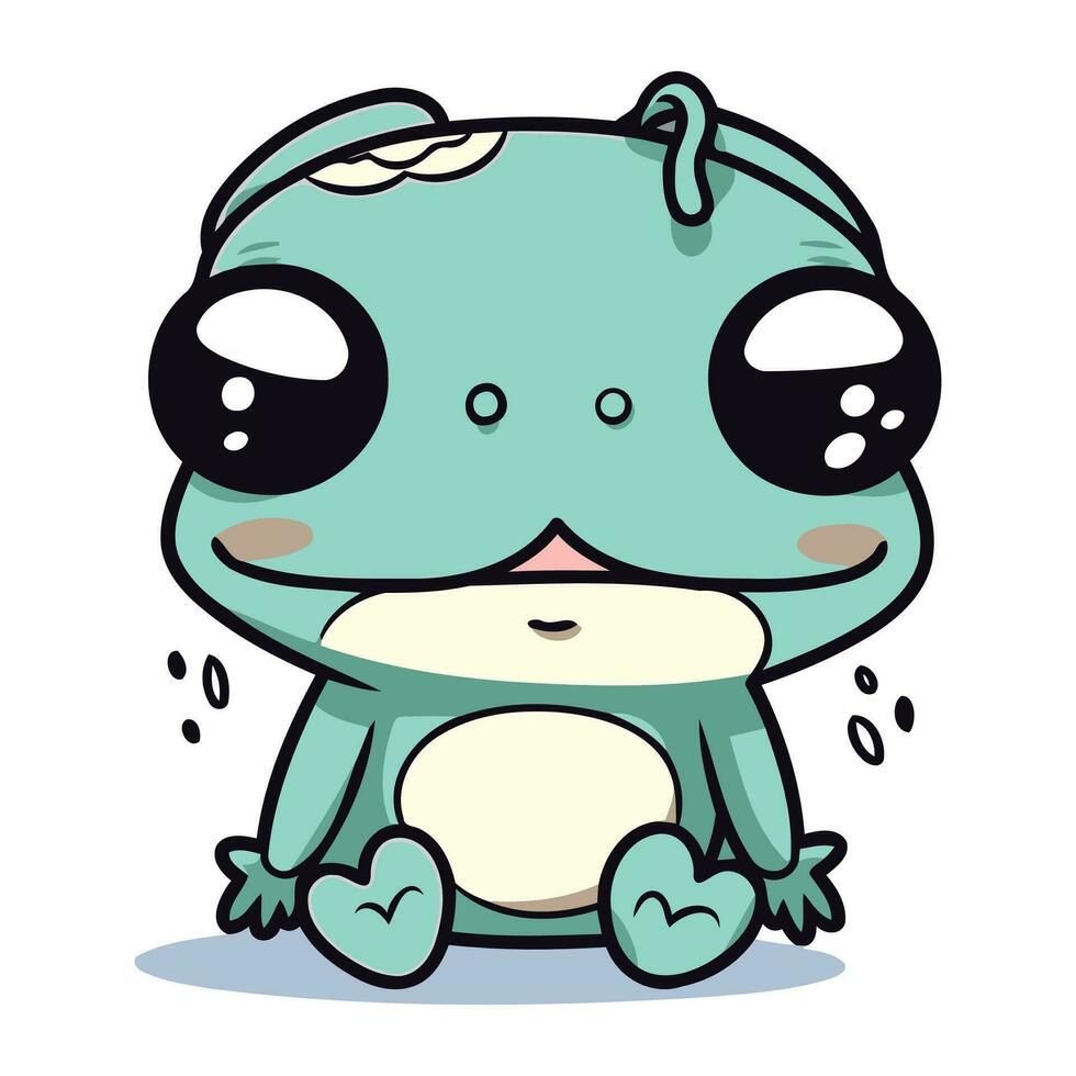 Frosch Karikatur Vektor Illustration. süß Karikatur Frosch Charakter.