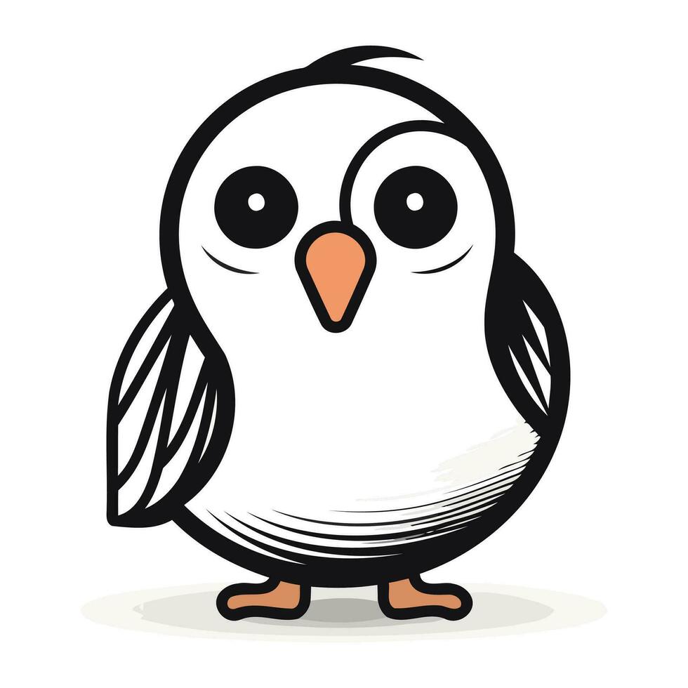 Pinguin Karikatur Symbol. Vogel Tier und Natur Thema. isoliert Design. Vektor Illustration