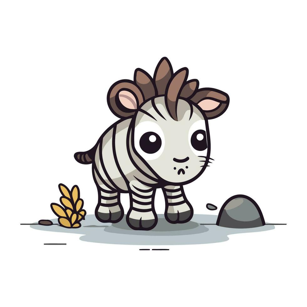 süß Zebra. Vektor Illustration von ein Karikatur Zebra.