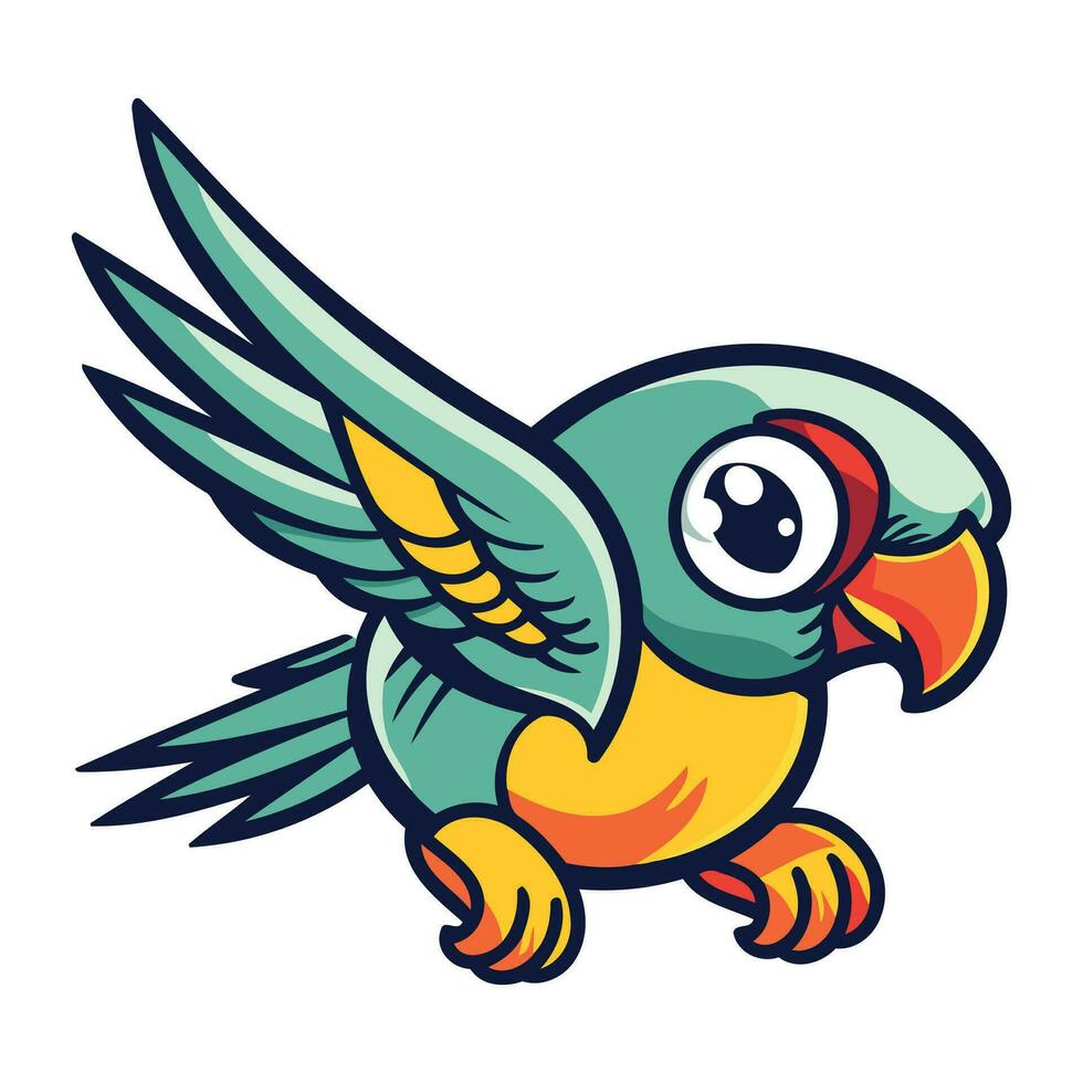 Papagei Karikatur Symbol. Karikatur Illustration von Papagei Vektor Symbol zum Netz