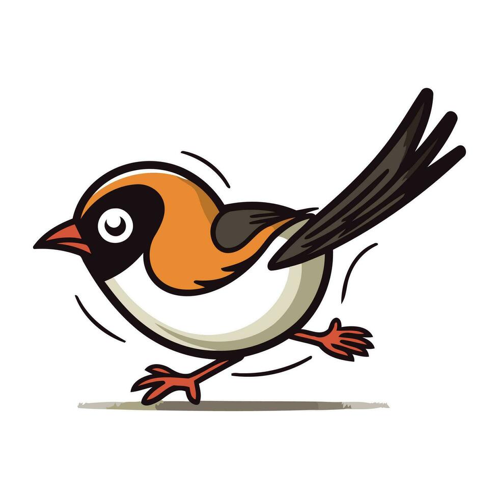 Karikatur Illustration von ein Gimpel Vogel auf Weiß Hintergrund vektor