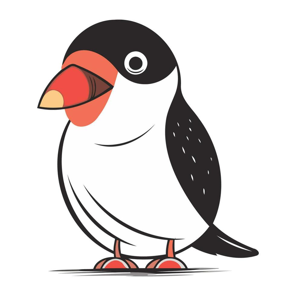 pingvin vektor illustration. tecknad serie pingvin isolerat på vit bakgrund.