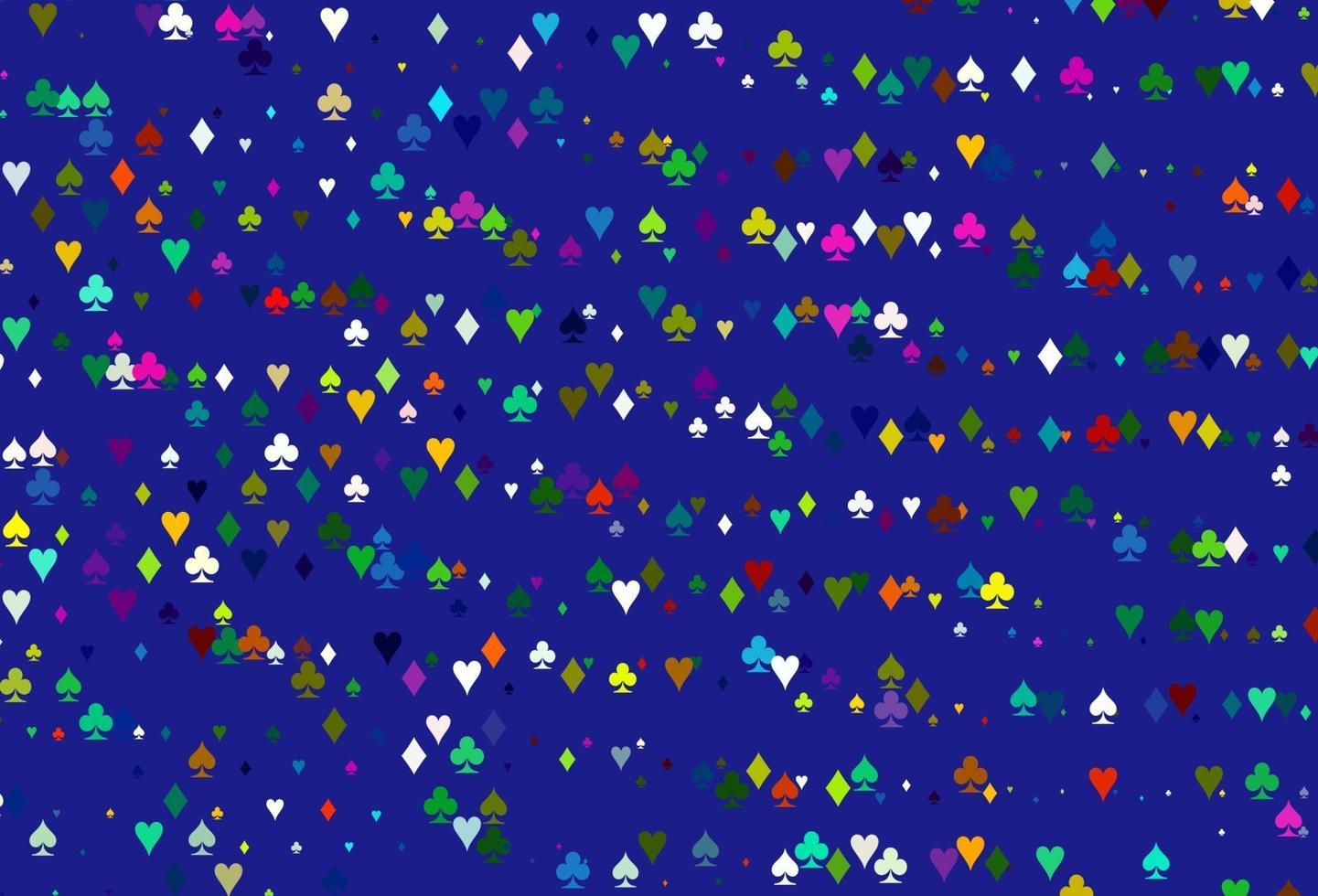 helle mehrfarbige, Regenbogenvektortextur mit Spielkarten. vektor