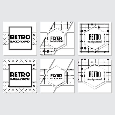 Gammal retro vintage stil design mall vektor