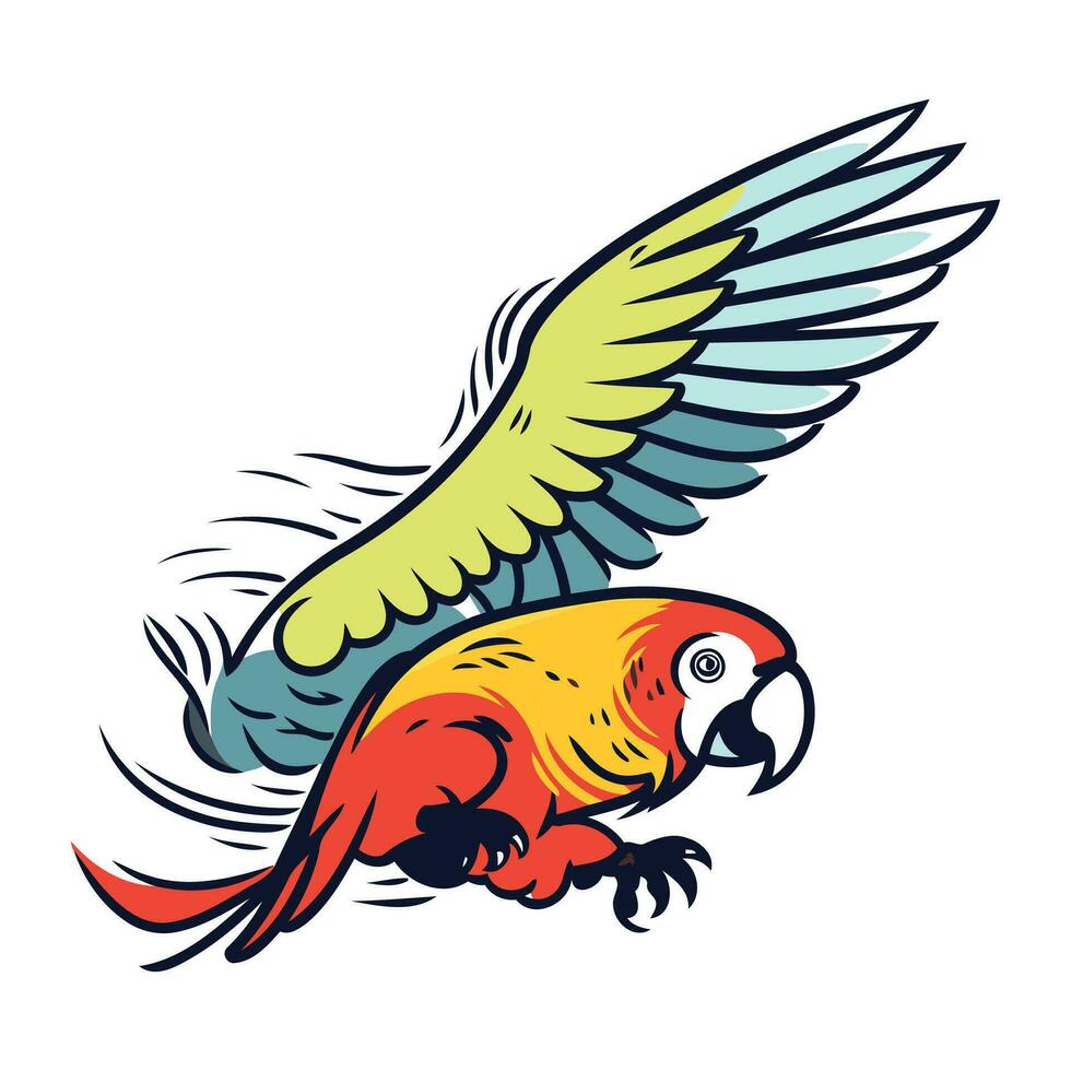 Papagei Symbol isoliert auf Weiß Hintergrund. Vektor Illustration zum Ihre Design